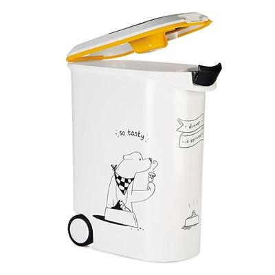 CURVER Droogvoerbak 54 L / 20 kg - Diner huisdieren - Wit - 49,3 x 27,8 x 60,5 cm - Voor honden - thumbnail