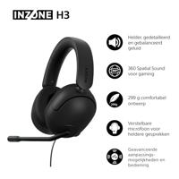 Sony inzone h3 bekabelde gaming headset over-ear (zwart, playstation 5, pc) - thumbnail