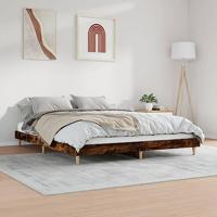 Bedframe zonder matras hout gerookt eikenkleurig 140x200 cm - thumbnail