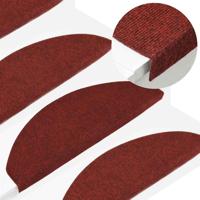 VidaXL Trapmatten zelfklevend 15 st 65x22,5x3,5 cm rood - thumbnail