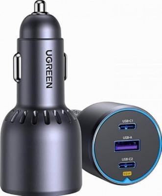 UGREEN 35024 Autolaadstation 75 W USB 2.0 bus A, USB-C bus, USB-C bus Grijs Auto