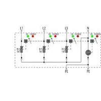 Weidmüller 2591080000 VPU AC II 3+1 300/50 Overspanningsafleider 50 kA 1 stuk(s) - thumbnail