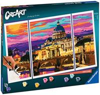 Ravensburger Creart schilderen op nummer - sunset in rome - thumbnail