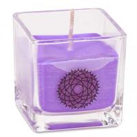 Geurkaars in Glas 7e Chakra - Koolzaadwas Ecologisch - Kruinchakra - thumbnail