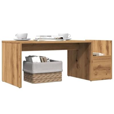 Salontafel 90x45x35 cm bewerkt hout artisan eikenkleurig