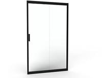 Saqu Sturdy schuifdeur met omkeerbare draairichting incl. antikalk 120x200cm mat zwart - thumbnail