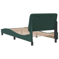 Bedframe zonder matras 90x190 cm fluweel donkergroen - thumbnail