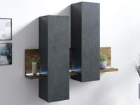 Muurkast BOTSWANA 2 deuren matera/eik appenzeller - thumbnail