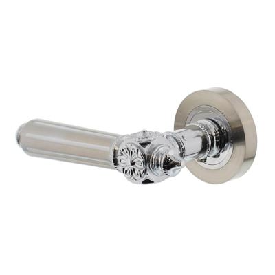 Gatdeel links 1716 Julietta op rond rozet 7mm nokken chroom/nikkel mat