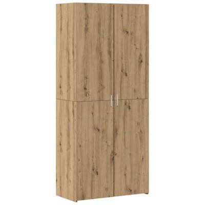Opbergkast met plank Anders artisanaal eikenkleurig 80 x 42,5 x 225 cm