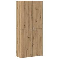 Opbergkast met plank Anders artisanaal eikenkleurig 80 x 42,5 x 225 cm - thumbnail