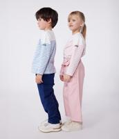 Marinière kind in katoen PETIT BATEAU rozen - thumbnail