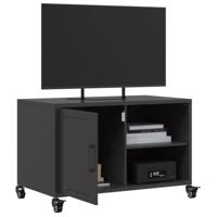 Tv-meubel 68x39x43,5 cm staal zwart - thumbnail