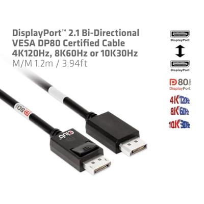 CLUB3D DisplayPort 2.1 4K 240Hz kabel
