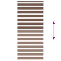 VidaXL Zebra rolgordijn 100x200 cm stofbreedte 95,9 cm polyester bruin - thumbnail