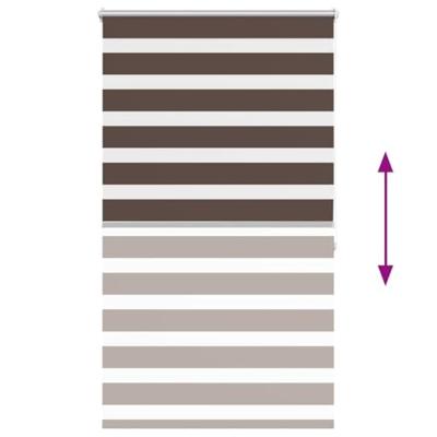 VidaXL Zebra rolgordijn 100,9 x 175 cm stofbreedte 96,7 cm koffiebruin