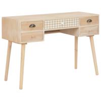 vidaXL Bureau met 5 lades 114x40x75,5 cm massief grenenhout - thumbnail