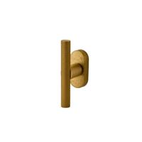 Hardbrass Raamkruk draaikiep T-model Mila ovaal - messing getrommeld - thumbnail