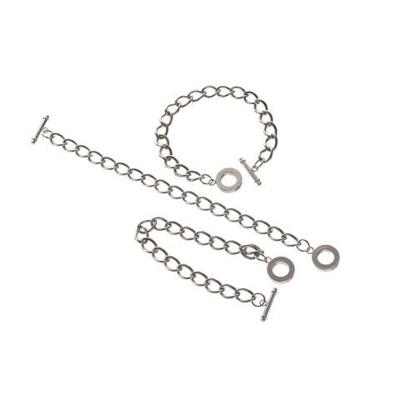 Darice • chain bracelet + clasp rod/ring 10cm x1 silver