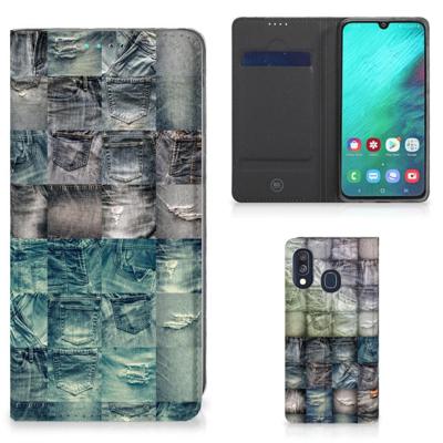 Hippe Standcase Samsung Galaxy A40 Spijkerbroeken Hippe Standcase Samsung Galaxy A40 Spijkerbroeken