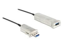 DeLOCK 20m USB3.0-A + USB Micro-B/USB3.0-A USB-kabel 3.2 Gen 1 (3.1 Gen 1) USB A USB A/Micro-USB B Zwart, Zilver - thumbnail