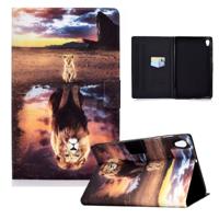 Voor Lenovo Tab M10 HD 2e generatie TB-X306X gekleurde tekening horizontale flip lederen geval met houder kaart slots & slaap / wake-up functie (lui - thumbnail