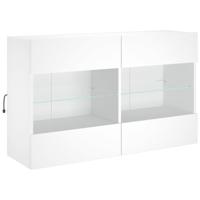 Tv-wandmeubel met LED-verlichting 98,5x30x60,5 cm wit - thumbnail