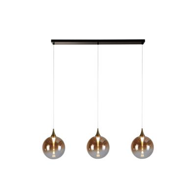 Searchlight 3-lichts hanglampAlchemy amber glas - 76410-3BK