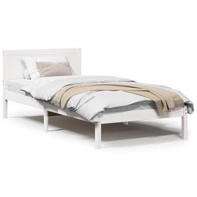 Bedframe Wit 100 x 200 cm Massief grenenhout