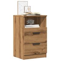 Nachtkastjes 2 st 40x36x65cm bewerkt hout artisanaal eikenkleur - thumbnail