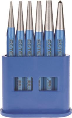 Rotec 6 dlg Doorslagenset in kunststof houder - 2190092