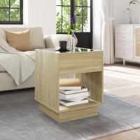 Salontafel met Infinity LED 40x40x50 cm sonoma eikenkleurig - thumbnail