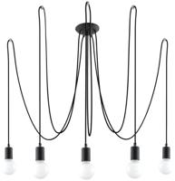 Zwarte elegante Kroonluchter EDISON 5 - thumbnail