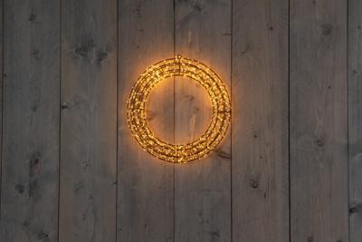 36Cmx5Cm Krans Zwart 800Led Classic Warm - 5M Aanloopsnoer - On / Dimmer / 8/16H Timer / Off Ip44 Trafo kerstverlichting Anna's Collection - Annas collection