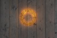 36Cmx5Cm Krans Zwart 800Led Classic Warm - 5M Aanloopsnoer - On / Dimmer / 8/16H Timer / Off Ip44 Trafo kerstverlichting Anna's Collection - Annas collection - thumbnail