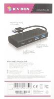 ICY BOX IB-HUB1426-U3, USB 3.2 Gen 1 Hub Type-A zu 2x Type-C® u. 2x Type-A USB Anschl. USB 3.2 Gen 1-hub 4 poorten Via PC bedienbaar Zwart - thumbnail