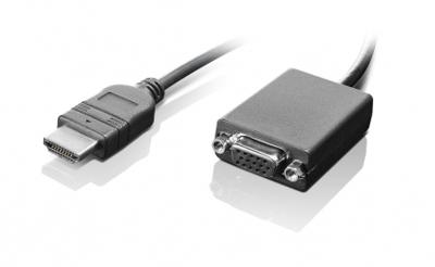 Lenovo 0B47069 HDMI / VGA Adapter [1x HDMI-stekker - 1x VGA-bus] Zwart