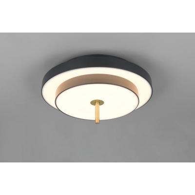 Trio Moderne plafondlampKeaton zwart met goud Ø 40cm - 640210180