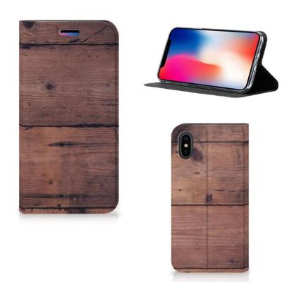 Apple iPhone X | Xs Book | Wallet Case | Old Wood
