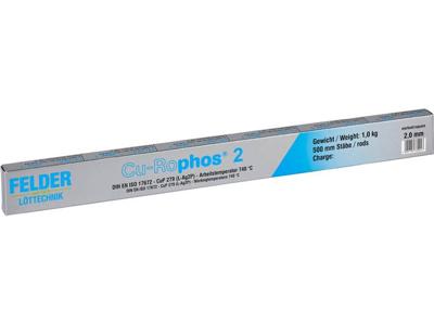 Felder Cu-Rophos 2 Soldeertin Staaf, Loodvrij CuP 279 1 kg 2 mm Felder Cu-Rophos 2 Soldeertin Staaf, Loodvrij CuP 279 1 kg 2 mm