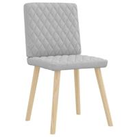 Eetkamerstoelen 2 st stof wolk grijs - thumbnail