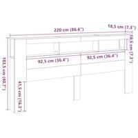 Hoofdeinde met LED 220x18,5x103,5 cm hout artisanaal eikenkleur - thumbnail