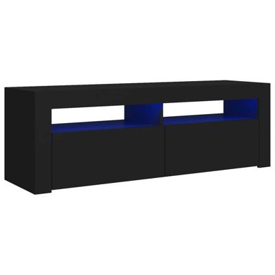 Tv-meubel met LED-verlichting 120x35x40 cm zwart