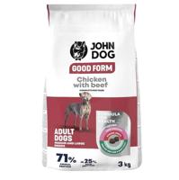 JOHN DOG Good Form Medium and large breeds Chicken with beef - droog hondenvoer - 3kg - thumbnail