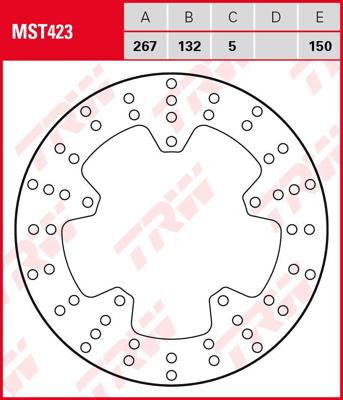 TRW remschijf "mst423" rotor mst423 rigid