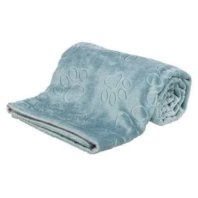 Trixie hondendeken barry softpluche blauw / grijs Trixie hondendeken barry softpluche blauw / grijs