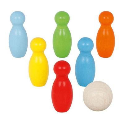 Goki houten kegelspel kleur, 7dlg. Goki houten kegelspel kleur, 7dlg.