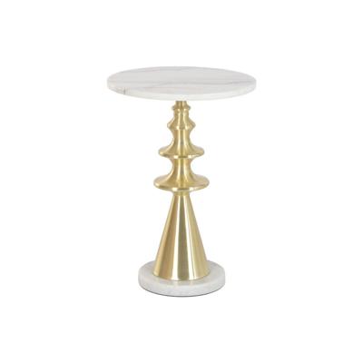 Bijzettafel Home ESPRIT Wit Gouden 41 X 41 X 58 CM Bijzettafel Home ESPRIT Wit Gouden 41 X 41 X 58 CM