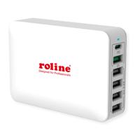 ROLINE USB Oplader, 6 Poorts (4x USB-A, 1x USB-C, 1x USB-A QC3.0), max. 60W - thumbnail