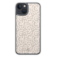 iPhone 13 mini hybride hoesje - Ivory abstraction - thumbnail